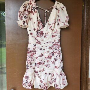 NWOT Shein short sleeve floral mini dress XS